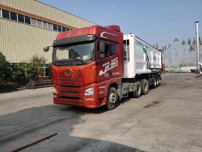 液推式半挂垃圾转运车
