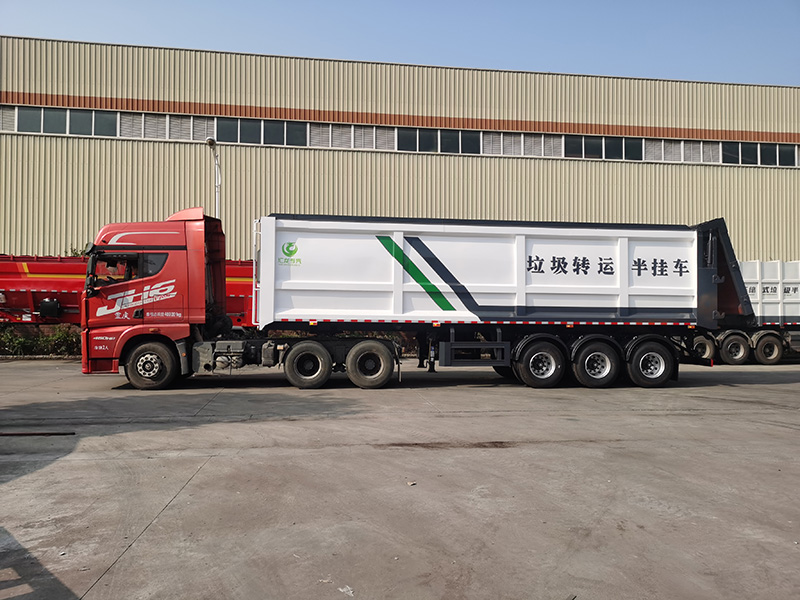 液推式半挂垃圾转运车