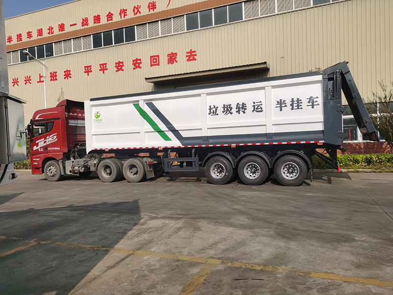 液推式半挂垃圾转运车